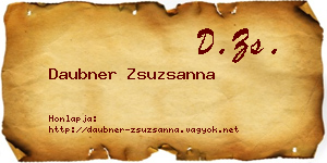 Daubner Zsuzsanna névjegykártya